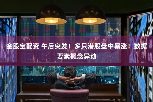 金股宝配资 午后突发！多只港股盘中暴涨！数据要素概念异动