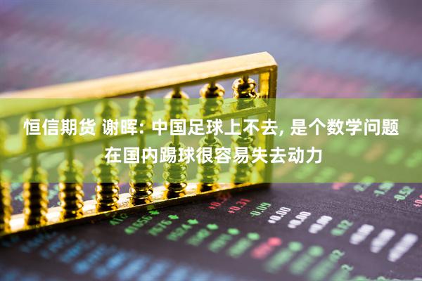 恒信期货 谢晖: 中国足球上不去, 是个数学问题 在国内踢球很容易失去动力