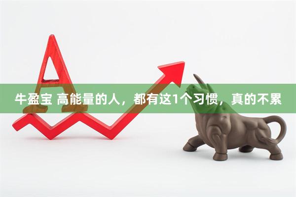牛盈宝 高能量的人，都有这1个习惯，真的不累