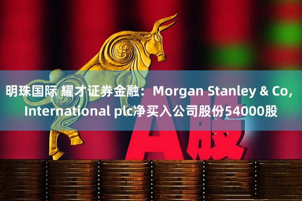明珠国际 耀才证券金融：Morgan Stanley & Co, International plc净买入公司股份54000股